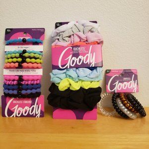 Goody Elastics + Scrunchies + Jelly Bands Ponytailers Bundle